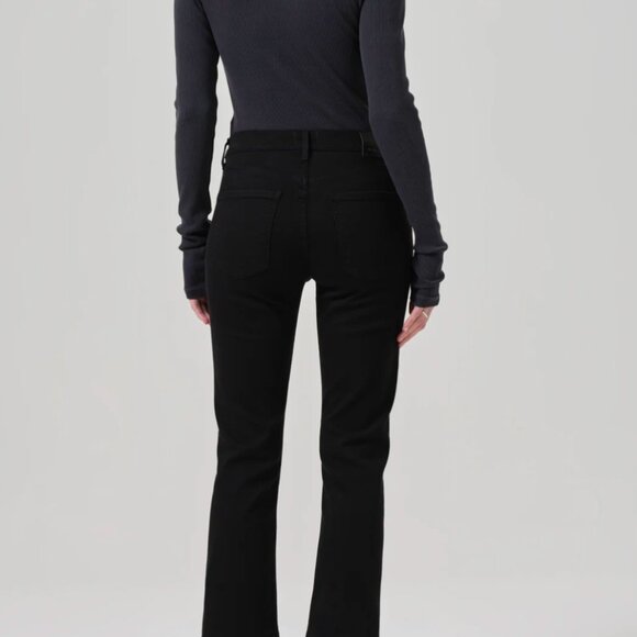 Citizens of Humanity Isola Mid Rise Cropped Boot Plush Black - Picture 3 of 8